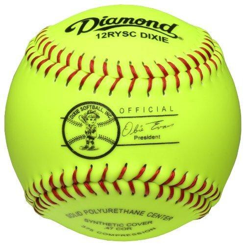 Diamond DIXIE Youth Synthetic Fastpitch Softballs, 47/375, 12 inch, Dozen, 12RYSCDIXIE
