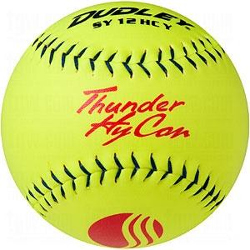 Dudley Thunder Hycon SY USSSA 12” Slowpitch Softball, One Dozen, 4U067Y