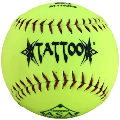 AD Starr Tattoo USA (ASA) 11” Slowpitch Softball, One Dozen, AT1152PS
