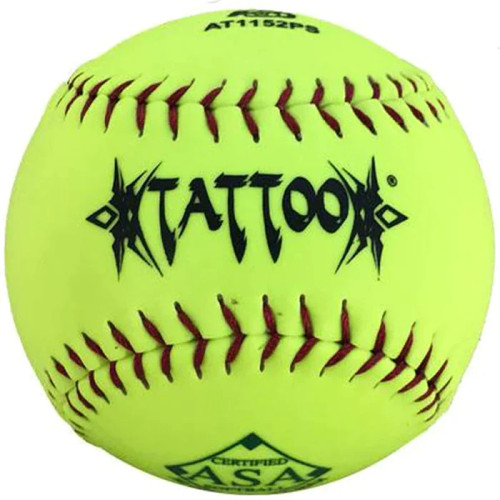 AD Starr TATTOO Synthetic USA ASA Slowpitch Softballs, 52/300, 11 inch, Dozen, AT1152PS