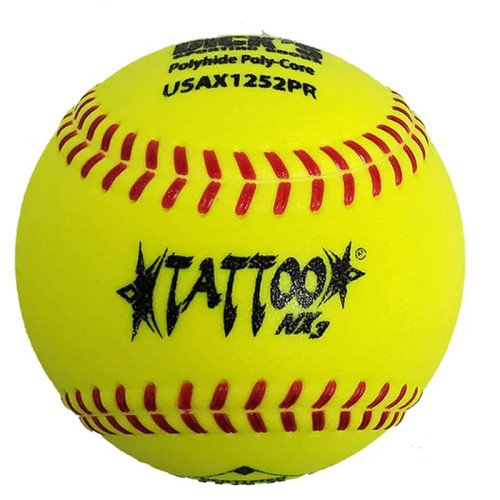 AD Starr Tattoo NX3 USA (ASA) 12” Slowpitch Softball, One Dozen, USAX1252PR 