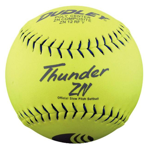 Dudley Thunder ZN12 Classic M USSSA 12” Slowpitch Softball, One Dozen, 4U540Y