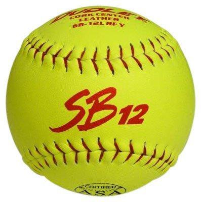 Dudley SB12RF ASA USA Leather Slowpitch Softballs, 44/375, 12 inch, Dozen, 4A137Y