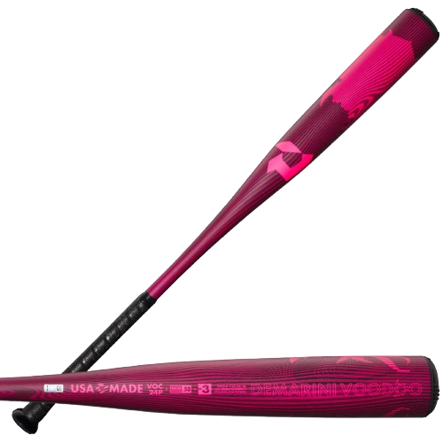 2024 DeMarini Neon Pink Voodoo One BBCOR Baseball Bat, -3 Drop, VOC-24P, WBD2557010