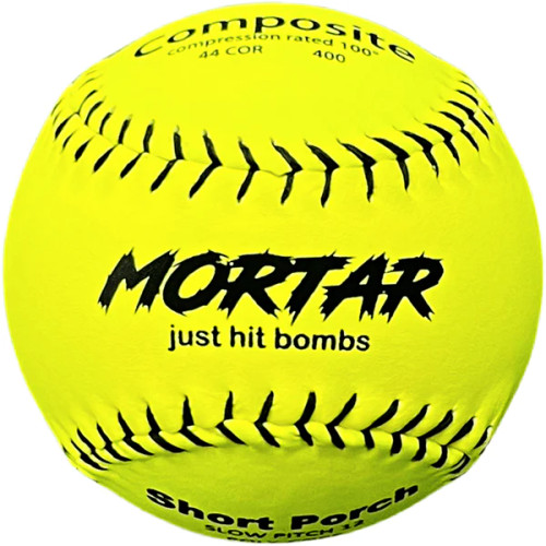 Short Porch MORTAR Extreme 44/400 Composite Slow Pitch Softball Dozen, 12 inch, SPMORTAR-EXTREME400