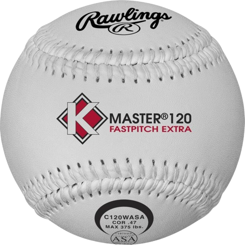 Rawlings K-Master Official 12" Fastpitch Softball, One Dozen, C120WASA