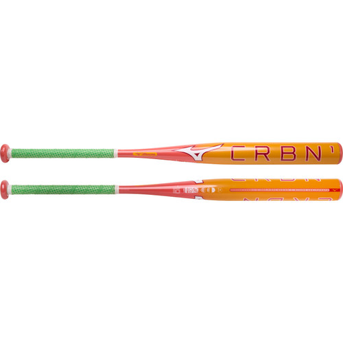 2025 Mizuno F24-CRBN1 SUMMER PEACH One Piece Composite Fastpitch Softball Bat, -10 Drop, CRBN-PEACH