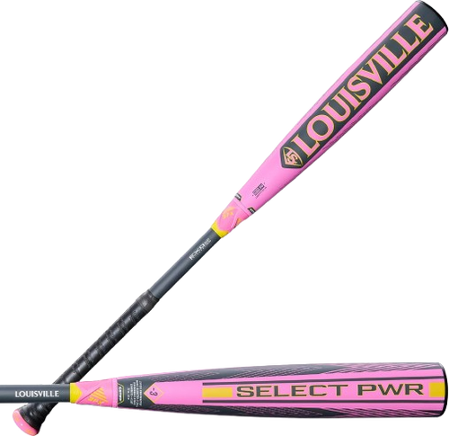 2025 Louisville Slugger Select PWR PINK Hybrid BBCOR Baseball Bat, -3 Drop, 2-5/8 in Barrel, WBL4218010