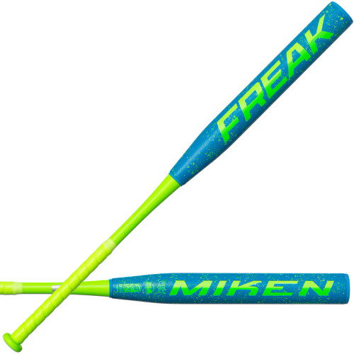 Miken FREAK SPLATTER SERIES MAXLOAD USSSA Slow Pitch Softball Bat, 13.5 in Barrel, MSU6FRKL
