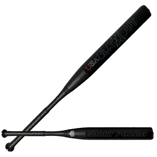 2026 Short Porch USA BLACKOUT X Endloaded USA ASA Slow Pitch Softball Bat, 13in Barrel, SP-USA-BLKO