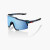 100% SPEEDCRAFT Sunglasses Black Holographic - HiPER Blue Multilayer Mirror Lens