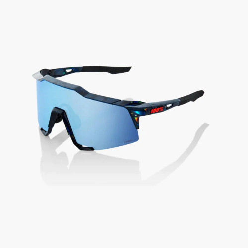 100% SPEEDCRAFT Sunglasses Black Holographic - HiPER Blue