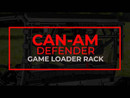 Can-Am Defender & Defender MAX HD10 Game Loader Rack, 500 lb Winch with Synthetic Rope, 1.5" Steel Tubing, Cage Clamp Mount, No Drilling, Cube Light Mounts