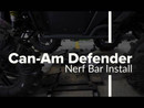 Can-Am Defender HD10 Heavy-Duty Nerf Bars, 1.75" Hand-Welded Steel Tubing, Diamond Plate Step, Bolt-On, UV-Resistant Powder Coat