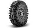 Intimidator Tires 34x10x15 on 15" Matte Titanium Hellfire Wheels 4/156 Pattern