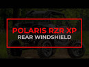 Polaris RZR XP 1000 & XP 4 1000 (2024+) Rear Windshield, 1/4" Polycarbonate, Clear, Light or Dark Tint, Stops Cab Dust Suction, Preassembled