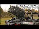 Polaris RZR XP Turbo & XP 4 Turbo Cargo Rack Alpha, Steel, Lifts on Gas Struts, Holds 35" Spare Tire
