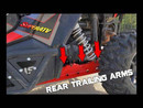 Polaris RZR XP Turbo & XP 4 Turbo Rear Trailing Arms, 1" Rear Offset, Boxed Steel, Clears 40" Tires