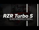 Polaris RZR XP Turbo S & XP 4 Turbo S DOT Glass Windshield, Laminated Safety Glass, Manual Wiper, Built-In Vent, Light Tint