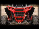 Polaris RZR XP Turbo S & XP 4 Turbo S Rear Bumper, 1.75" Steel Tube, Taillight Protection, Built-In Tow Point, Black or Red