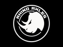 Black and White Rhino Axles Trucker Hat - Rhino Axles Circle Logo Design in White