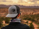 Gray and Black Rhino Axles Trucker Hat
