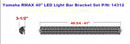 Yamaha Wolverine RMAX 1000 and X2 R-Spec 850 40" Light Bar Bracket Set