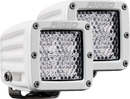 Hybrid Diffused Surface Mount White Housing Pair D-Series Pro RIGID Industries