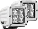 Hybrid Spot Surface Mount White Housing Pair D-Series Pro RIGID Industries