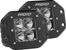 Flood Flush Mount Black Pair D-Series Pro RIGID Industries