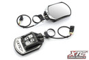 SIX12 Billet UTV Side Rear View Mirrors with Rigid Industries  LED Lights with Amber Backlit Turn Signal Lights