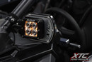 SIX12 Billet UTV Side Rear View Mirrors with Rigid Industries  LED Lights with Amber Backlit Turn Signal Lights