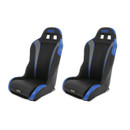 Simpson Racing Vortex II Off-Road Polaris RZR Suspension Seats Black/Blue PAIR