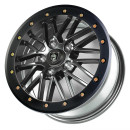 Pro Armor Polaris RZR Pro R / Pro S / Turbo R Rath Beadlock Wheel - 15x7 (5 lug) - Titanium Metalic