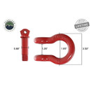 Recovery Shackle D-Ring 3/4" 4.75 Ton - Red