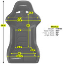 Corbeau FX1 Pro Fixed Back Race Seat - Black Cloth / Vinyl