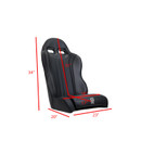 "Weekender" Series Pair of Front Suspension Bucket Seats for Polaris RZR 1000 (XP, Turbo, Turbo S, Dynamix, Trail, Highlifter) 2014-2023