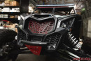Premium Laser Cut 2 Piece Can-Am Maverick X3  Grill - Black & Red