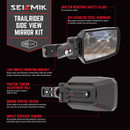 Kawasaki Ridge Seizmik TrailRider Side View Mirrors - Clamp Mount for Kawasaki Pro-Fit/ Profiled Cage Tube