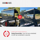 Kawasaki Ridge Rear Hard Folding Windshield / Cab Back - UV Resistant