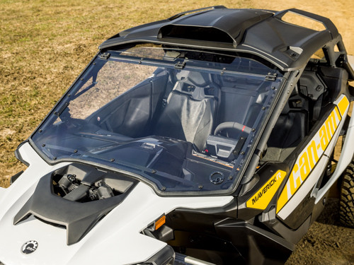 Can-Am Maverick R Scratch-Resistant Flip Windshield