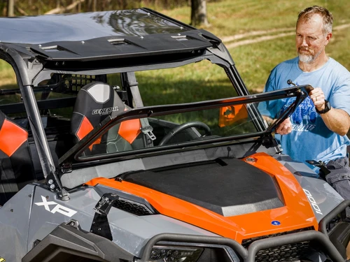 Polaris General XP 1000 Flip-Down Glass Windshield