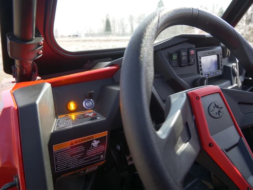 Polaris Ranger XP 1000 Plug & Play Turn Signal Kit - Dash mounted toggle switch and separate horn button installed