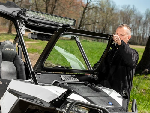 Polaris RZR S 1000 Flip Down Glass Windshield