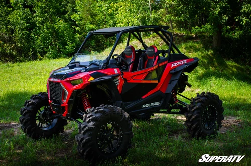 Polaris RZR XP Turbo S & XP 4 Turbo S Half Windshield, Forward Air Lip, 1/4" Polycarbonate, Clear or Dark Tint, Tool-Free Install