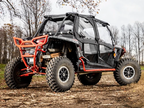 Polaris RZR XP 4 Turbo Soft Upper Doors, Pel-Tek Polyester, Roll-Up Clear Vinyl Windows, Optional Rear Windshield