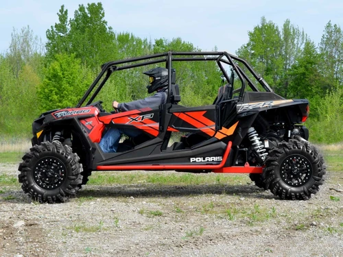 Polaris RZR XP 4 Turbo Rock Sliding Nerf Bars, 1.75" Steel Tube, Bolt-On, Powder Coated