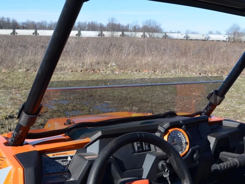 Polaris RZR XP Turbo & XP 4 Turbo Half Windshield, Forward Air Lip, 1/4" Polycarbonate, Clear, Tint or Hard Coat