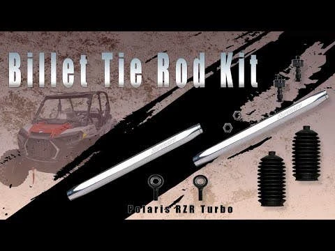 Polaris RZR XP Turbo & XP 4 Turbo Billet Hex Tie Rod Kit, 6061-T6 Aluminum, 3/4" Chromoly Heims, RackBoss 2.0 or OEM