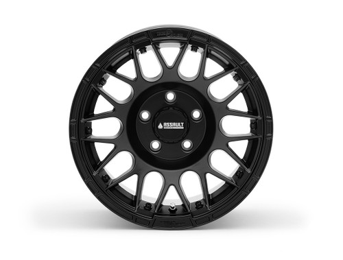 Standard XT Warrior Tires 32x10x15 on 15x10 Assault Industries Hellfire Satin Black Wheels 4/136 Pattern